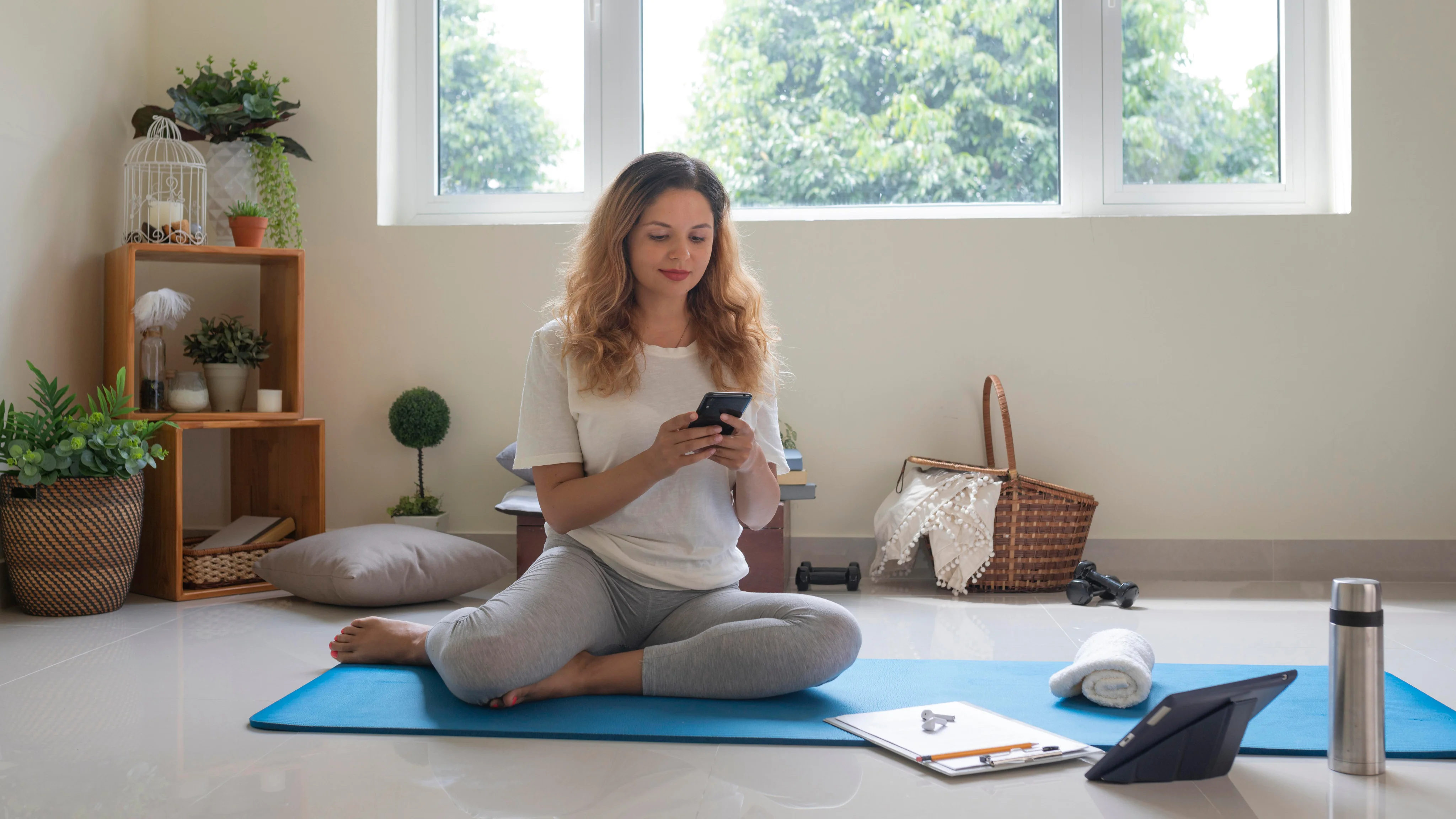 Person reviewing mental health care on their phone